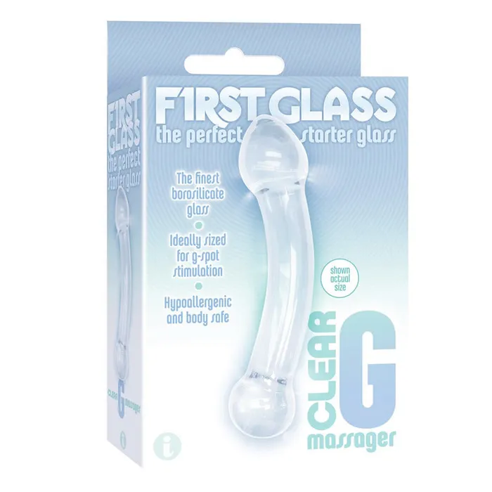 Dildos Icon Brand The 9s First Glass Clear G Massager