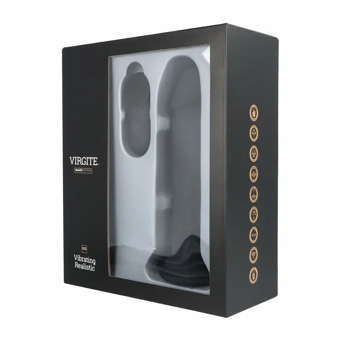 Dildos | Virgite Dildo Realistico Virgite R15 Nero 16,5 cm