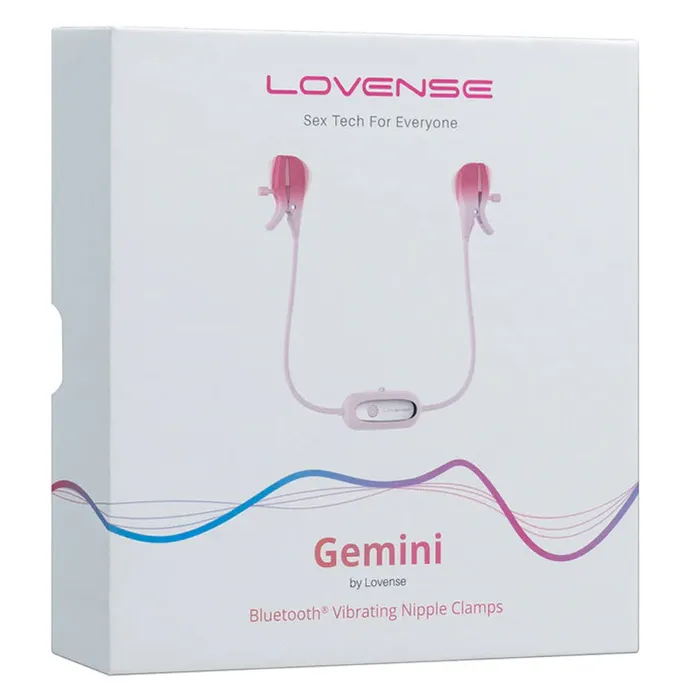 Female Sex Toys Gemini Bluetooth Vibrating Nipple Clamps Lovense