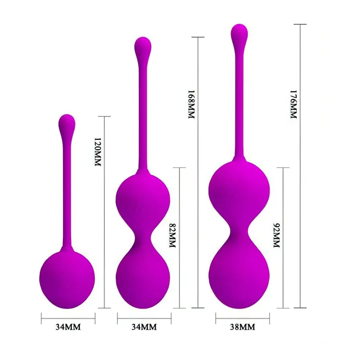 Female Sex Toys | Pretty Love 3 in 1 Kegel Ball - Set di 3 palline vaginali in silicone