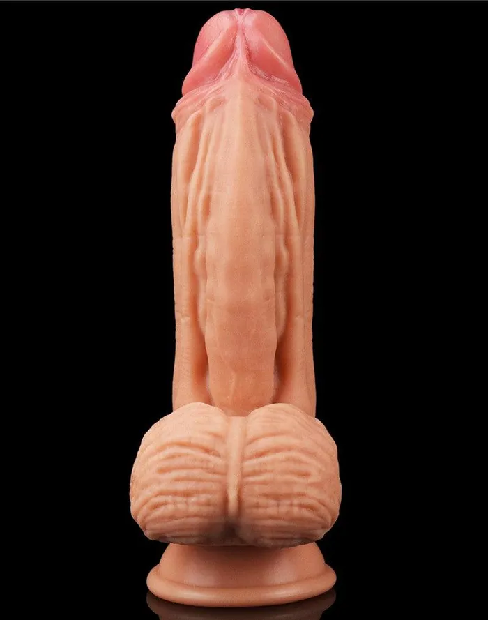 Lovetoy - Realistische XXL Dildo Met Balzak En Zuignap 24.5 cm - Lichte Huidskleur | Lovetoy Dildos