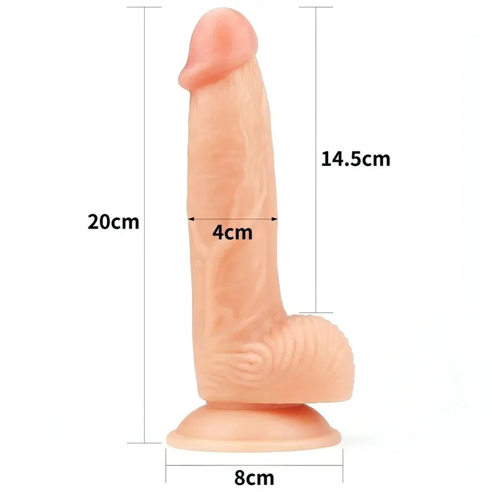 Male Sex Toys | Fallo Realistico 14 cm con Ventosa 100% Ultra Soft - Rosa Carne - Lovetoy