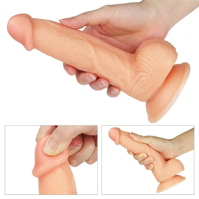 Male Sex Toys | Fallo Realistico 14 cm con Ventosa 100% Ultra Soft - Rosa Carne - Lovetoy