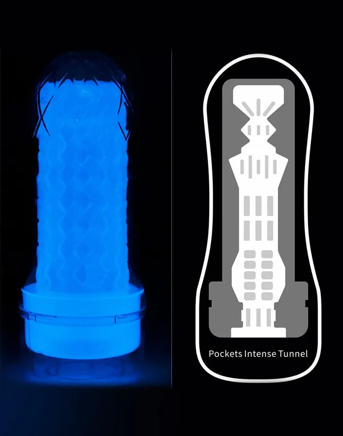 Male Sex Toys | LoveToy - Lumino Play Masturbator 1 - Glow in the Dark - Lovetoy