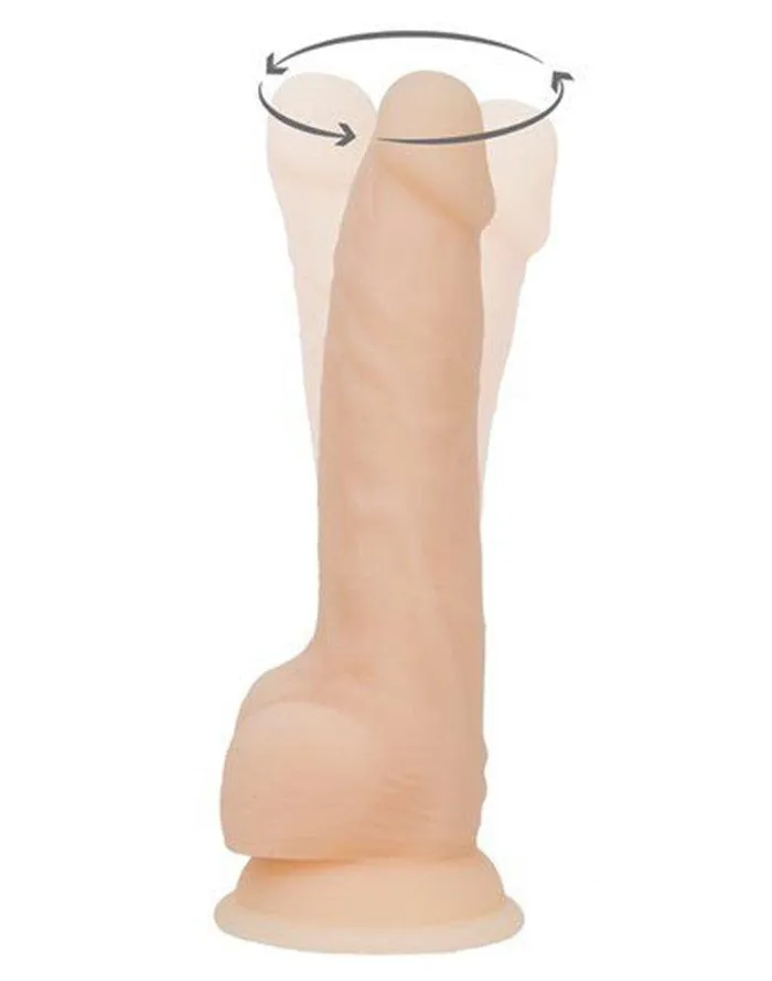 Naked Addiction Dildos | Naked Addiction - Roterende En Vibrerende Siliconen Dildo Met Zuignap 21,5 cm