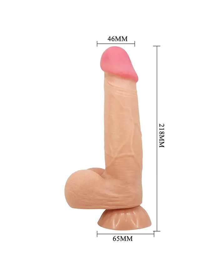 Pretty Love - Najim - Sliding Skin Dildo - Lengte 21.8 cm - Ø 4.6 cm - Lichte Huidskleur | Pretty Love Vibrators