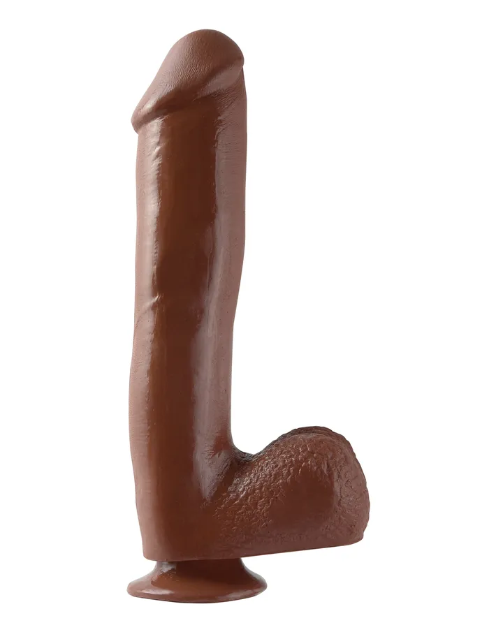 Basix Rubber Works 10 Inch Dong With Suction Brown Pipedream Dildos