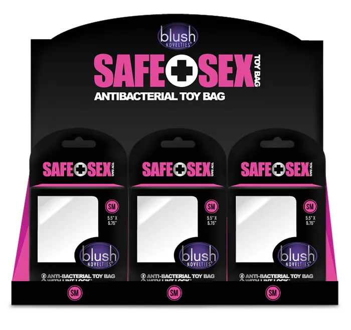 Blush Novelties Couples Safe Sex Antibacterial Toy Bag Small 24 Piece Counter Display