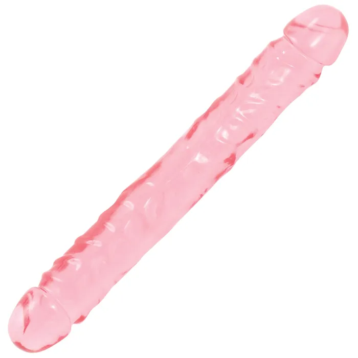 Dildos Doc Johnson Crystal Jellies Jr Double Dong 12 Inch Pink