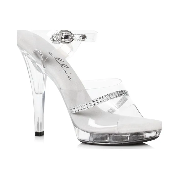 Dildos Ellie Shoes Clear Rhinestone Sandal 5in