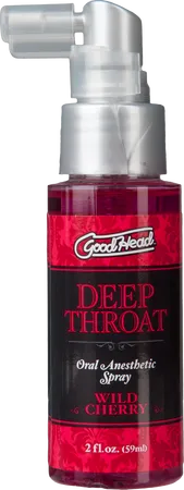 Doc Johnson Male Sex Toys | GoodHead Deep Throat Spray - Wild Cherry Flavoured Deep Throat Spray - 59 ml Bottle