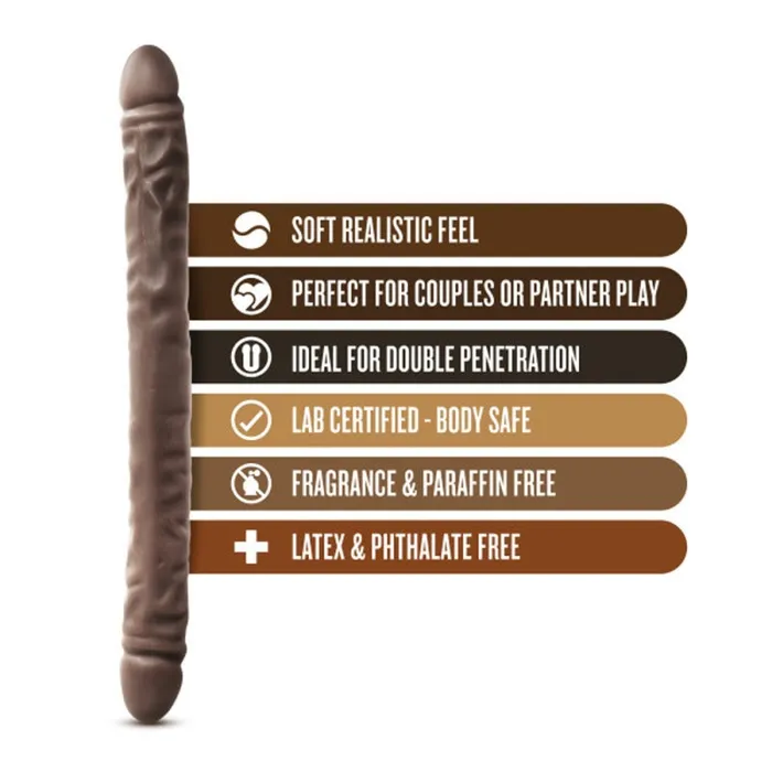 Dr. Skin - 18 Inch Double Dildo - Chocolate | Blush Novelties Dildos