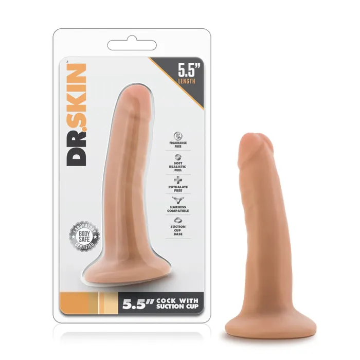 Dr Skin 55 Inch Cock With Suction Cup Vanilla Blush Novelties Dildos