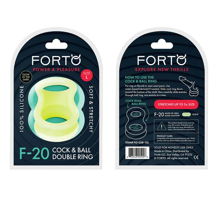 FORTO Male Sex Toys | FORTO F-20 60/77mm Ball Stretcher - Glow