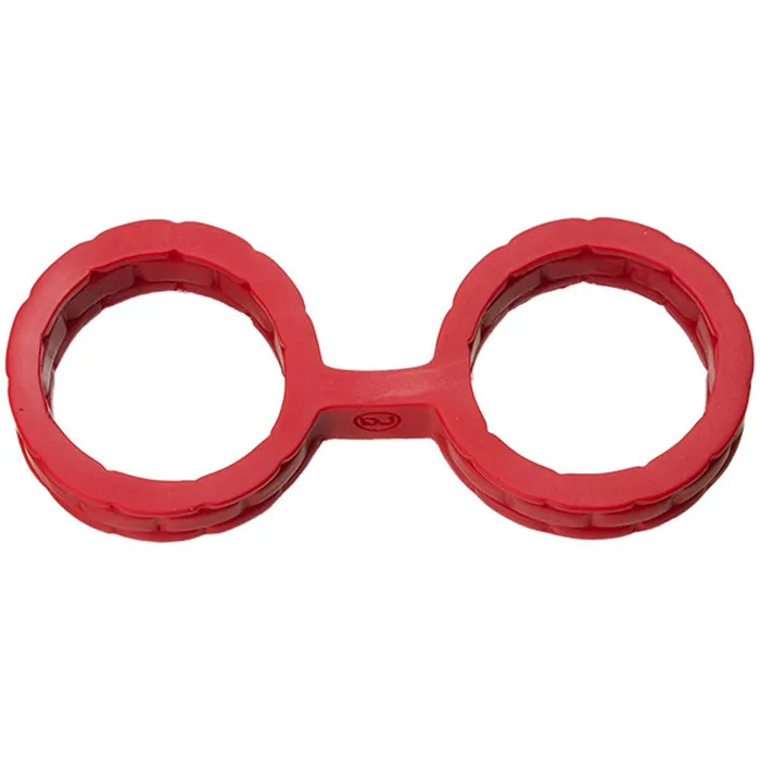 Japanese Bondage Silicone Cuffs Large Red Doc Johnson Restraints