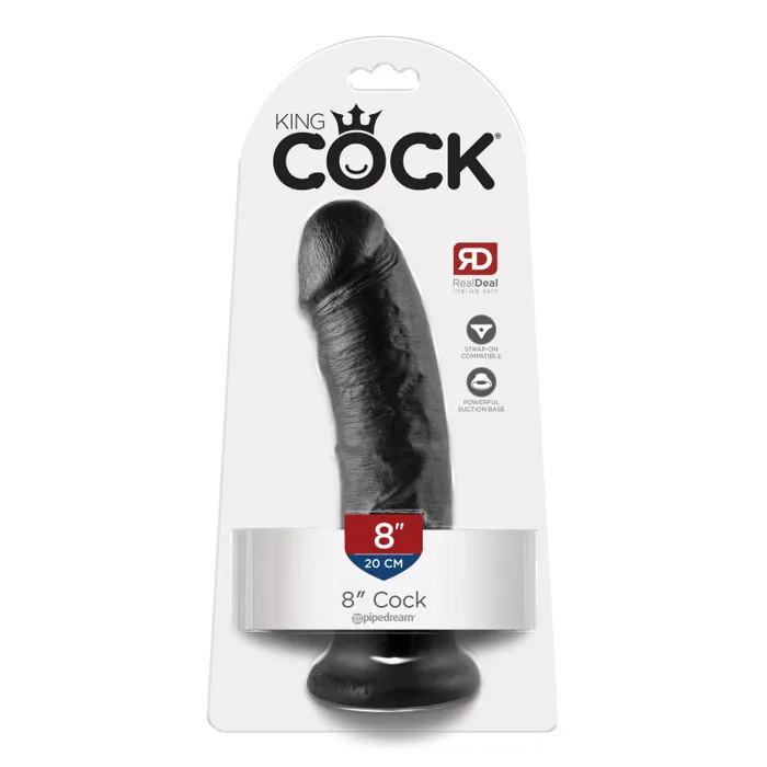 King Cock 8-Inch Cock - Black | Pipedream Dildos