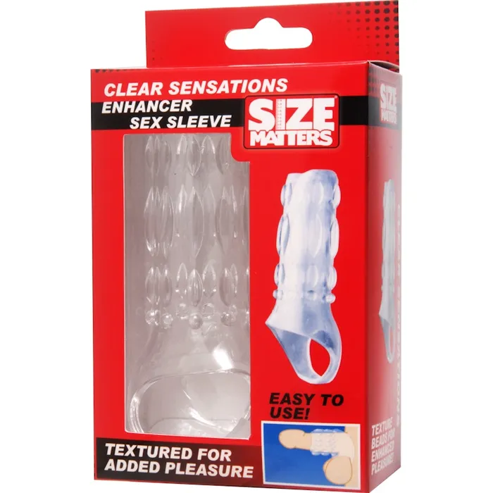 Male Sex Toys Clear Sensations Enhancer Sex Sleeve Size Matters