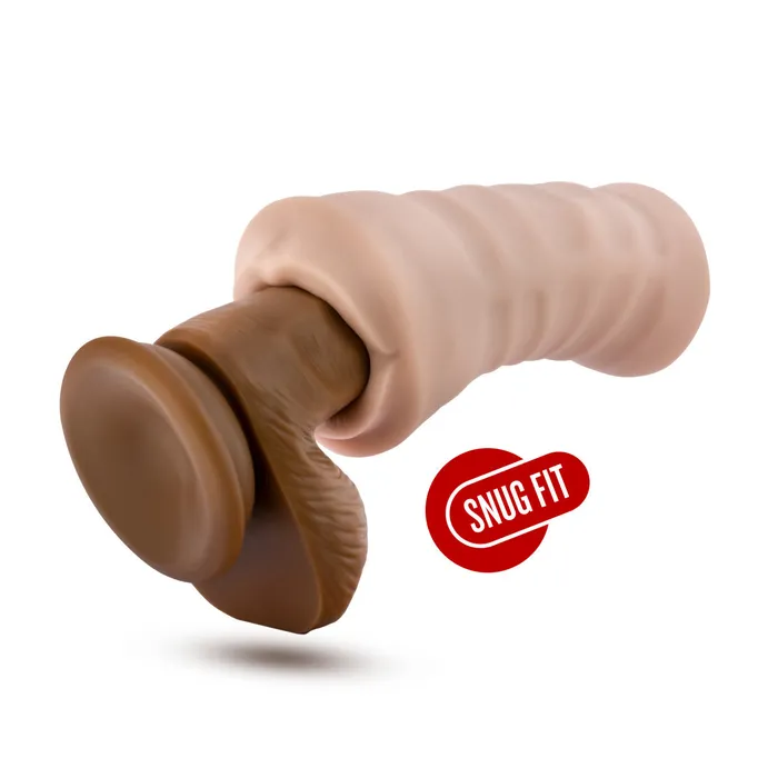 Male Sex Toys | Eden Eden Ultra Soft Beige Realistic Mouth Snug Pocket Pussy Vibrating Masturbator