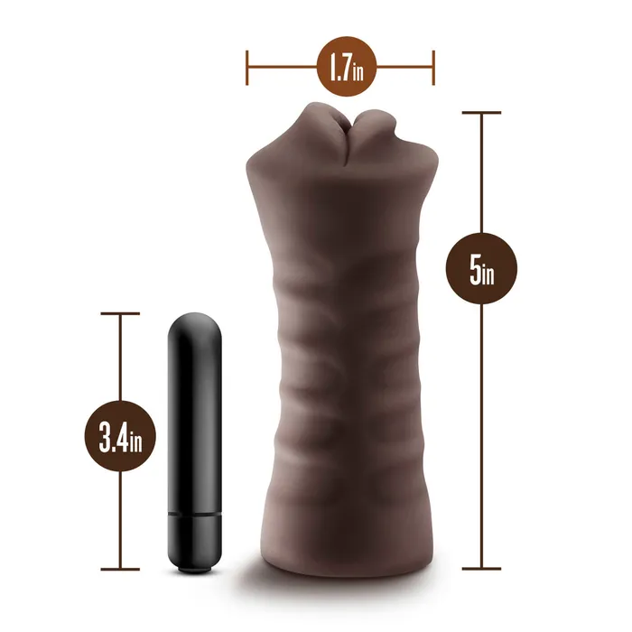 Male Sex Toys | Eden Eden Vibrating Pocket Pussy Masturbator - Brown