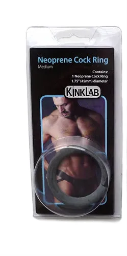 Male Sex Toys Kinklab Neoprene Cock Ring Thick Medium