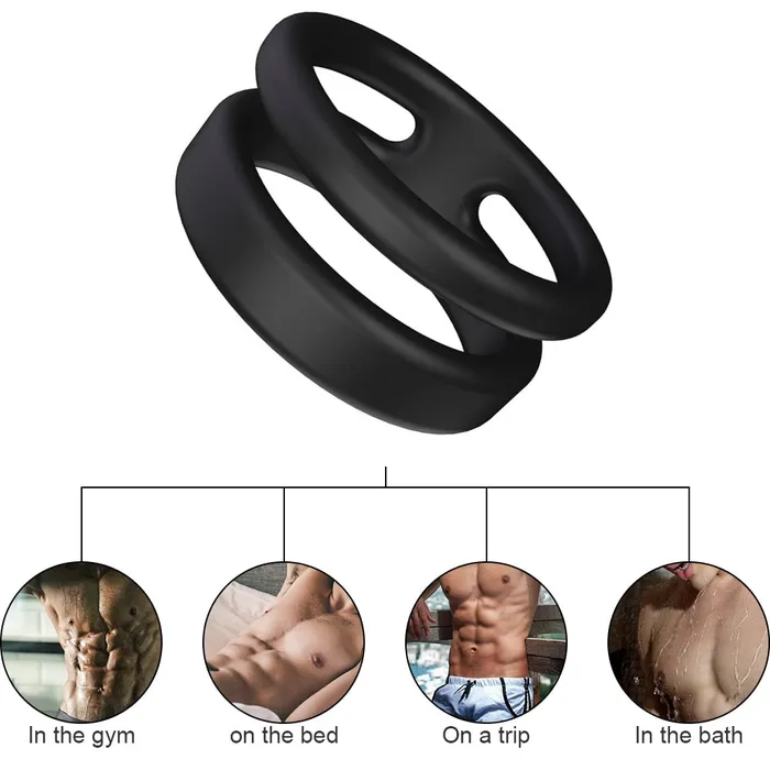 Male Sex Toys | Lusty Age Silicone Dual Penis Ring