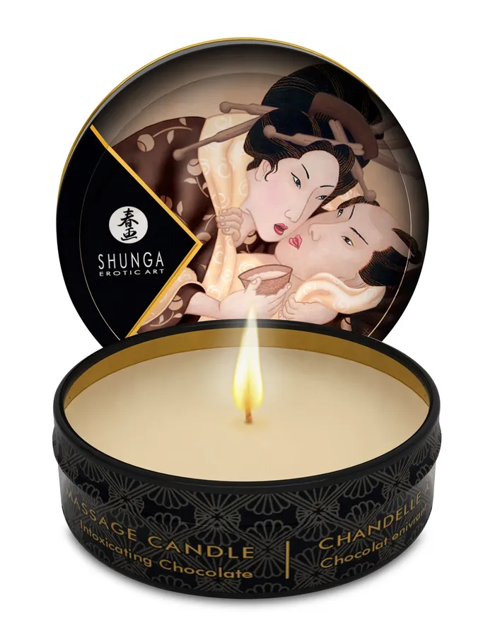 Mini Massage Candle Excitation Intoxicating Chocolate 1 Fl Oz Shunga Couples