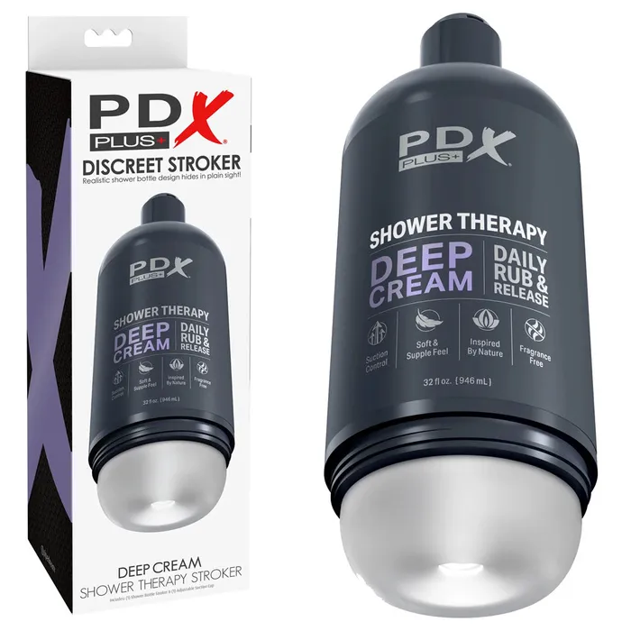 Pipedream Male Sex Toys PDX Plus Shower Therapy Deep Cream Frostedrd62320