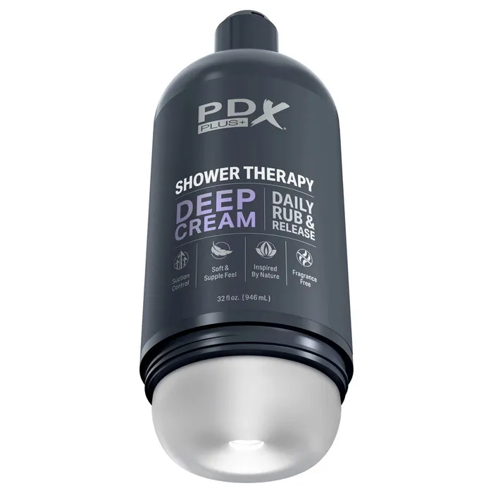 Pipedream Male Sex Toys | PDX Plus Shower Therapy - Deep Cream - Frosted-(rd623-20)