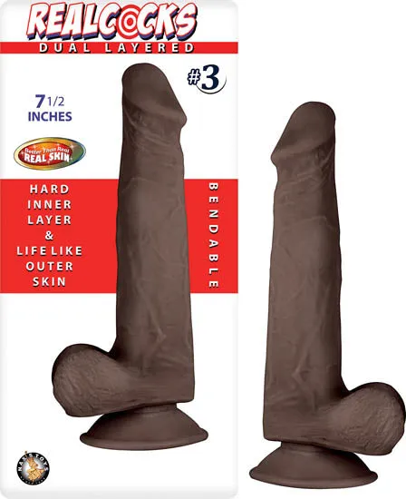 Realcocks Dual Layered Dark | Nasstoys Dildos