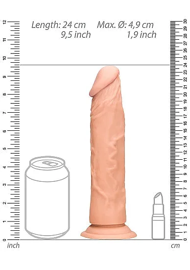 Realrock 9in Dong Flesh W/o Testicles | Shots America Dildos