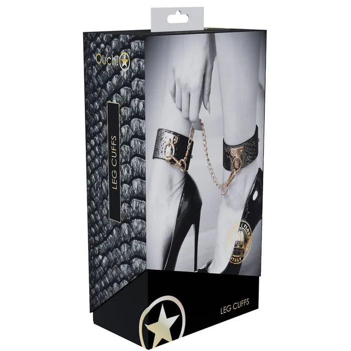 Shots Toys Couples | OUCH! Florence Collection - Leg Cuffs-(ou1000blk)