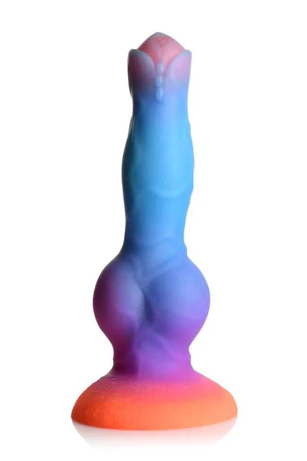 Space Cock GlowintheDark Silicone Alien Dildo XR Brands Creature Cocks Dildos