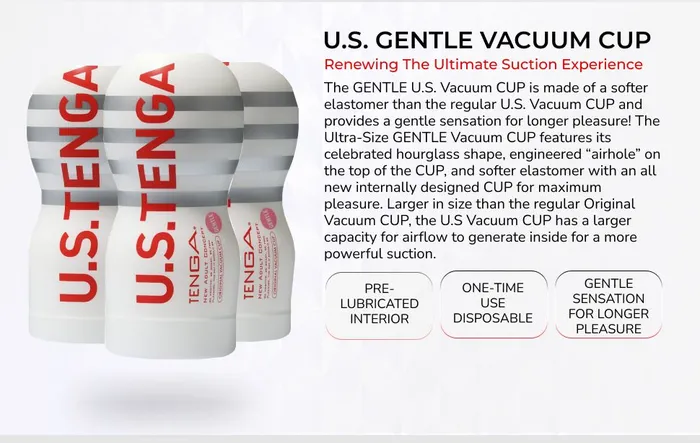 TENGA Male Sex Toys | Tenga U.s. Original Vacuum Cup Gentle