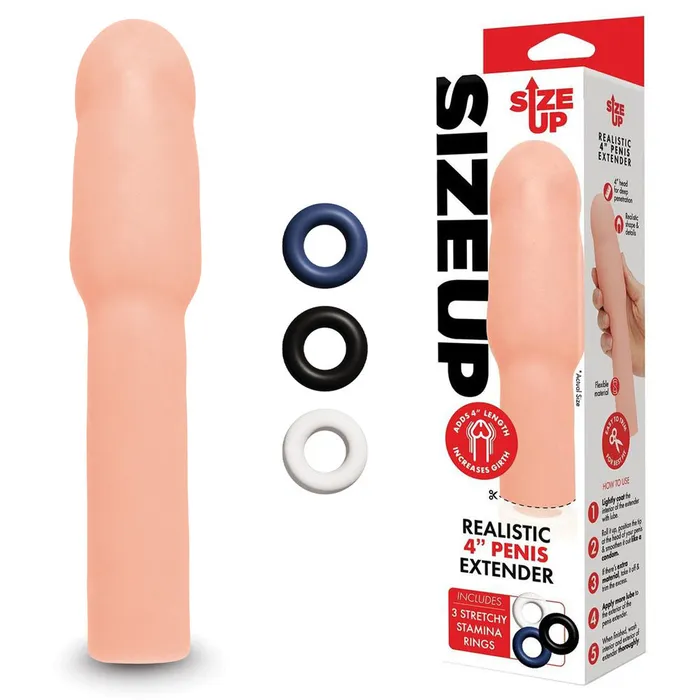 Xgen Products Male Sex Toys Size Up Realistic 4 Inch Penis Extendersu407