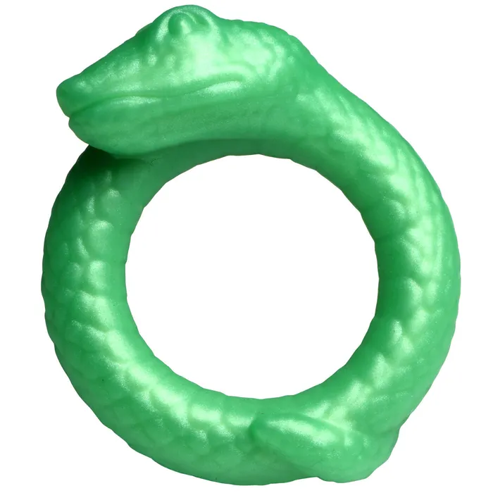 XR Brands Creature Cocks Male Sex Toys Serpentine Silicone Cock Ring Green