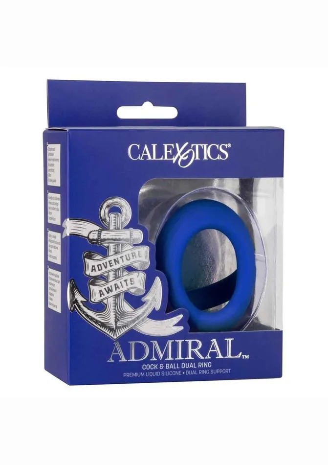 Admiral Cock and Ball Silicone Dual Ring Admiral Male Sex Toys