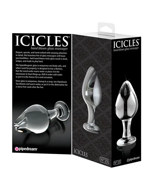 Dildos Icicles No 25 Hand Blown Glass Clear Pipedream Products