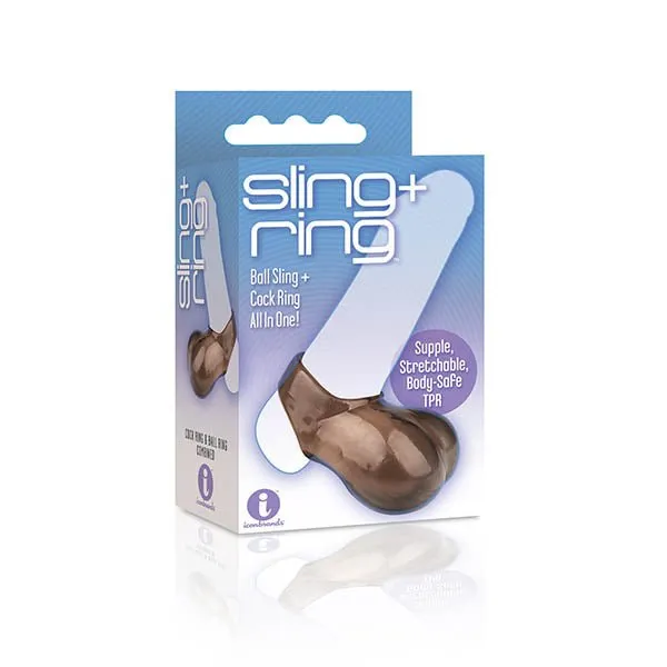 Icon Brands Dildos The 9s Sling and Ring Black Cock Balls Ring