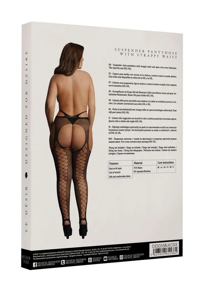 Le Desir Suspender Pantyhose with Strappy Waist Le Desir Male Sex Toys