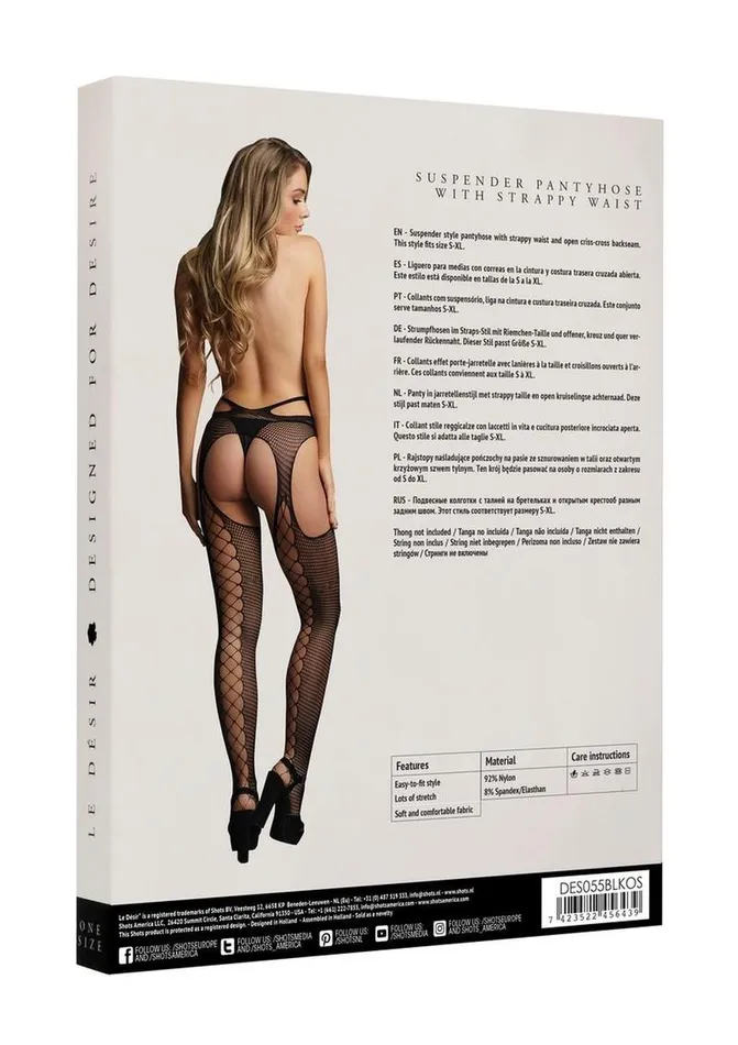 Le Desir Suspender Pantyhose with Strappy Waist Le Desir Male Sex Toys