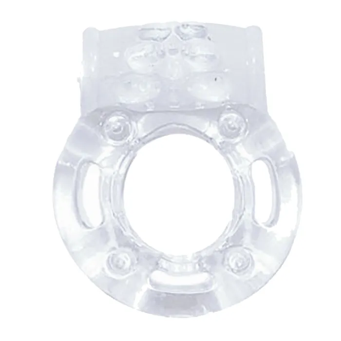 Macho Crystal Coll Cock Ring Vibrating Clear Novelties By Nasswalk Male Sex Toys