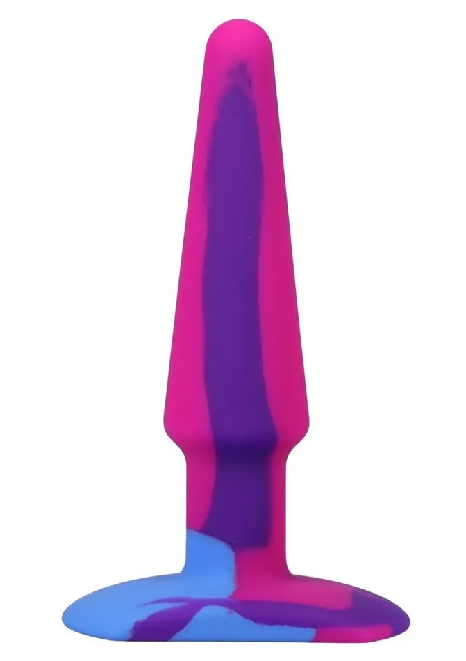 Male Sex Toys APlay APlay Groovy Silicone Anal Plug 5in Fuschia