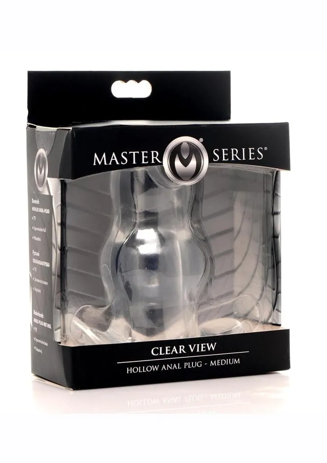 Male Sex Toys Master Series Clear View Hollow Anal Plug Master Series