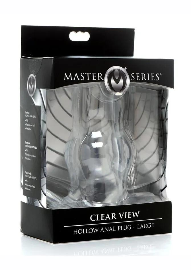 Male Sex Toys Master Series Clear View Hollow Anal Plug Master Series