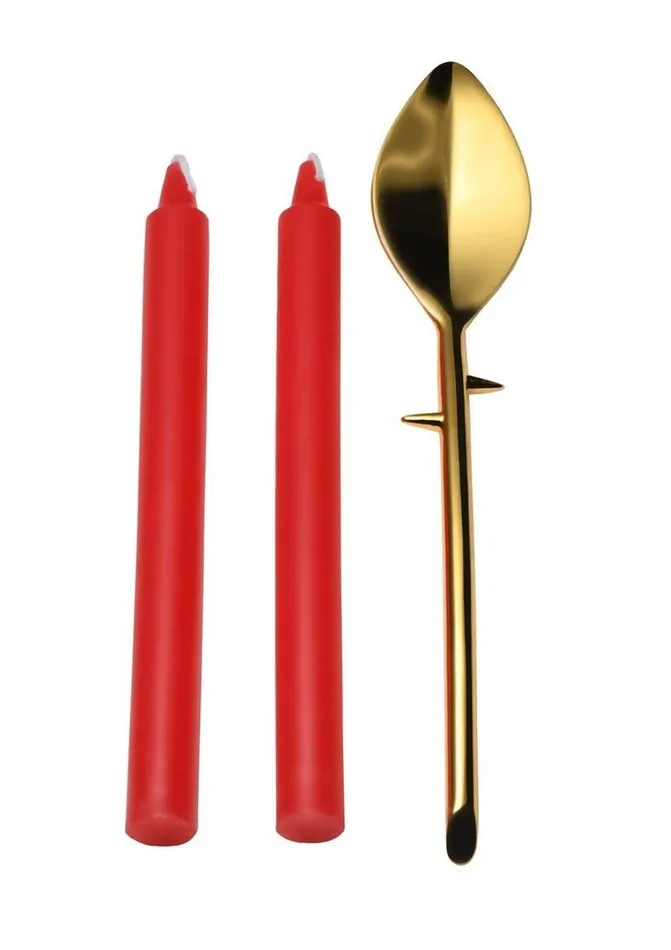 Male Sex Toys Master Series Drip Sensation Spoon and Drip Candle Master Series