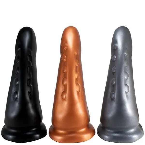 Male Sex Toys SquarePegToys Baby Tusk Soft Silicone Anal Stretching Dildo SquarePegToys