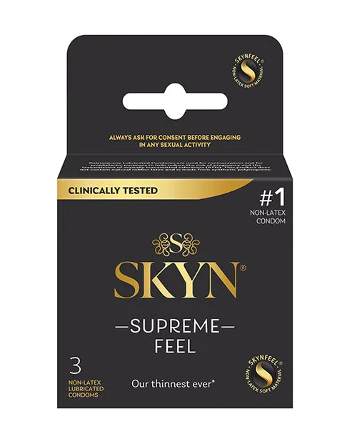 Paradise Marketing Lifestyles SKYN Supreme Feel Condoms Pack of 3 Male Sex Toys