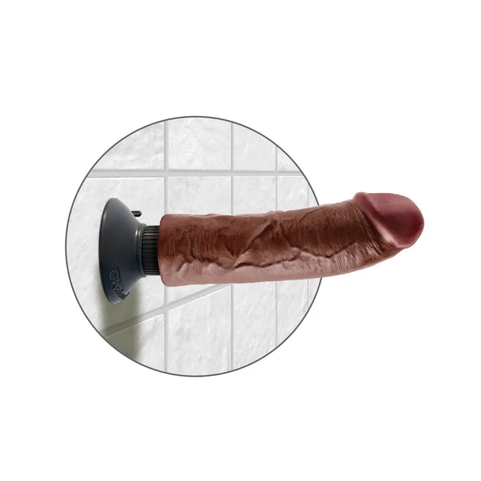 Pipedream Dildos King Cock 8Inch Vibrating Cock Brown