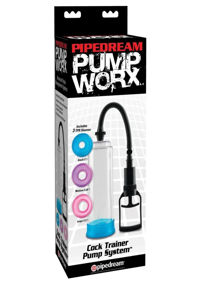 Pump Worx Male Sex Toys Pump Worx Cock Trainer Pump System with 3 Sleeves