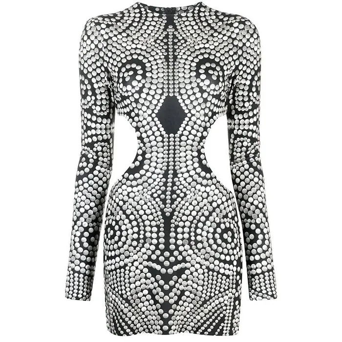 Rose Iphigenia Women Clothing Early Autumn Sexy Print Long Sleeve Round Neck Sheath Male Sex Toys